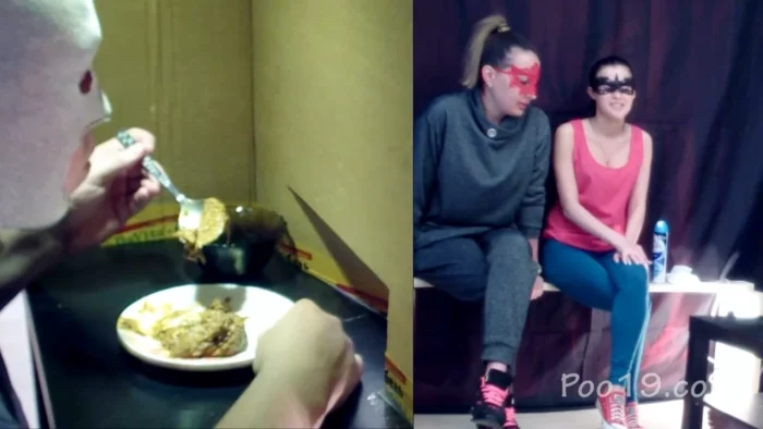 Toilet Slave Eating 2 Shit Sitting In A Box - SMELLY MILANA SCAT - MP4