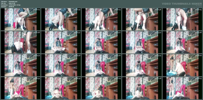 Clean Her Holes Before She Uses Him As Full Toilet - MISTRESS ANITA SCAT - MP4