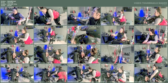 Milking Draining And Anal Play With Rubber Slave - MISTRESS KARINO - MP4