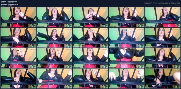 You Will Be My Human Ashtray Locked In A Cage POV - MISTRESS KARINO - MP4