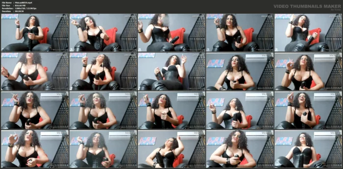 I Will Smoke, Rub My Huge Black Cock And I Will Tell You What I Want From You - MISTRESS LUNA - MP4