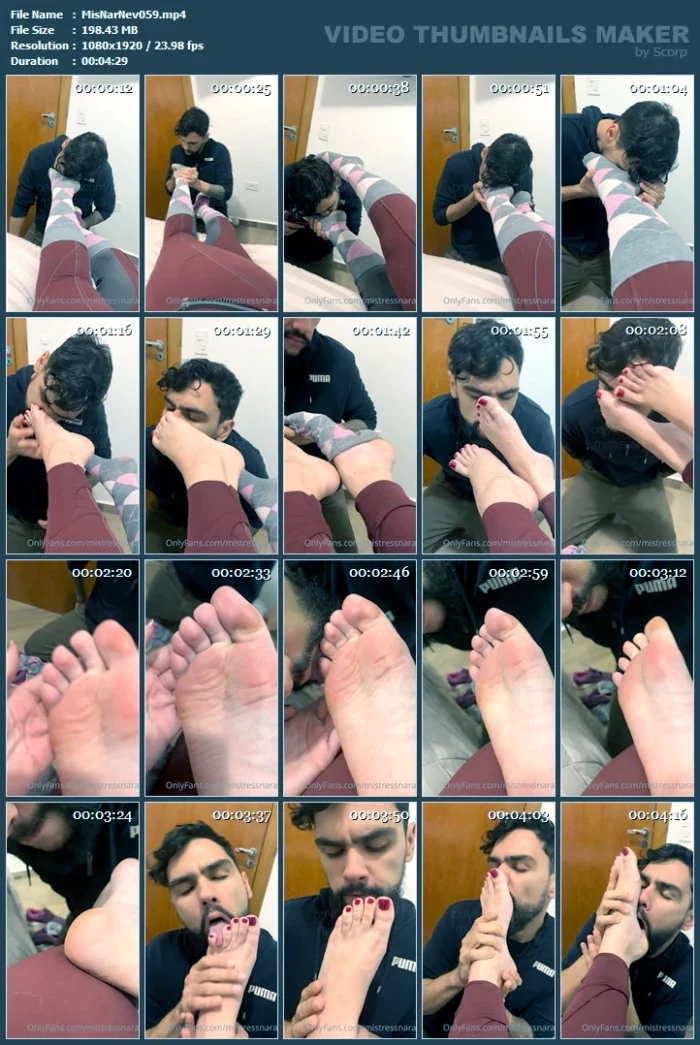 My Warm And Sweaty Feet - MISTRESS NARA NEVEU - MP4