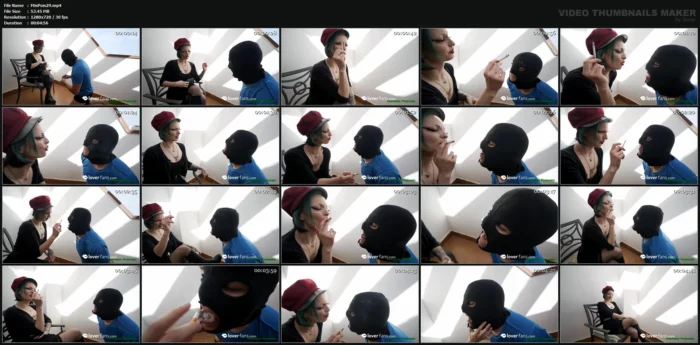 I Enjoy My Little Rooftop While I Use That Pathetic Slave As My Human Ashtray - MISTRESS ILINA POISONED / POISONEDFETISH - MP4