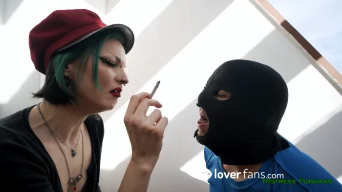 I Enjoy My Little Rooftop While I Use That Pathetic Slave As My Human Ashtray - MISTRESS ILINA POISONED / POISONEDFETISH - MP4