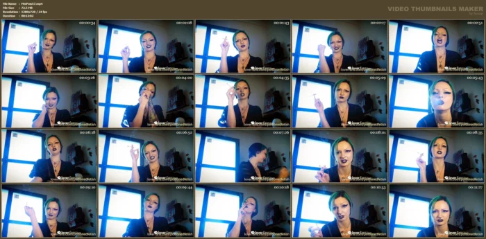 POV You Get Horny While I Smoke, Spit On You And Laugh At The Little Peanut You Have - MISTRESS ILINA POISONED / POISONEDFETISH - MP4