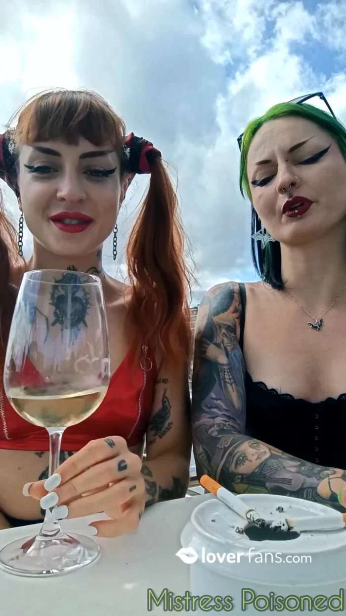 We On Our Terrace By The Sea, With Our Fresh Wine And Some Cigarettes Ready To Light Them - MISTRESS ILINA POISONED / POISONEDFETISH - MP4