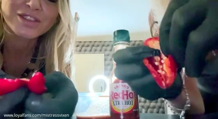 I Wonder Why We Would Be Putting Hot Tabasco Sauce On This Sausage - MISTRESS VIXEN / WOMANIA EMPIRE - MP4