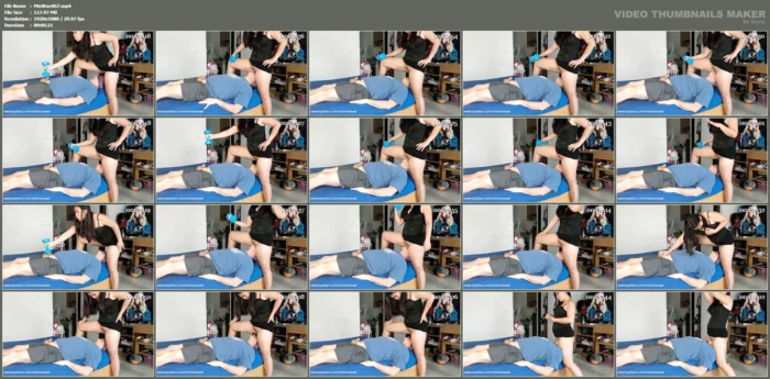 Femdom Video - Eat Pussy Or I'll Drop This Dumbbell On Your Balls! - MISTRESS WAEL - MP4