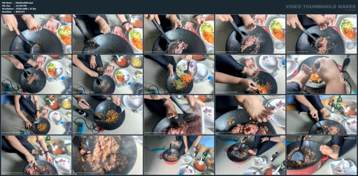 Making The Bolognaise Base - With The Help Of My Toes - MISTRESS WAEL - MP4