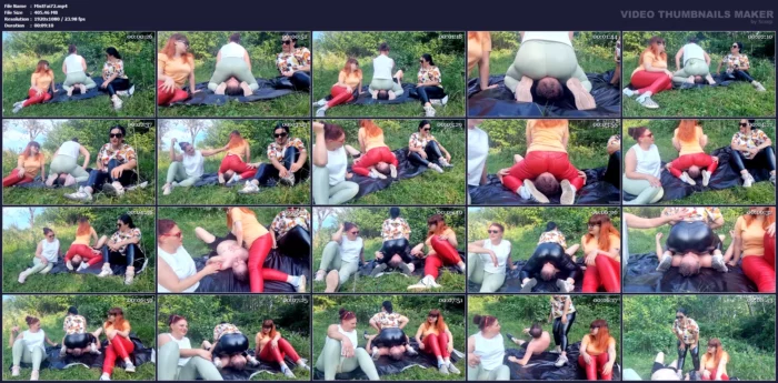 Mountain Retreat - Triple Facesitting In The Grass - MISTER FAITH / MIMI FAITH - MP4