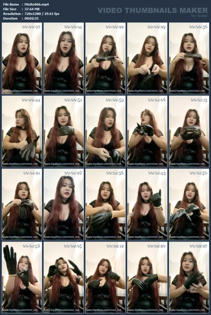 Leather Gloves - MIZZY RED / THE GODDESS RED - MP4