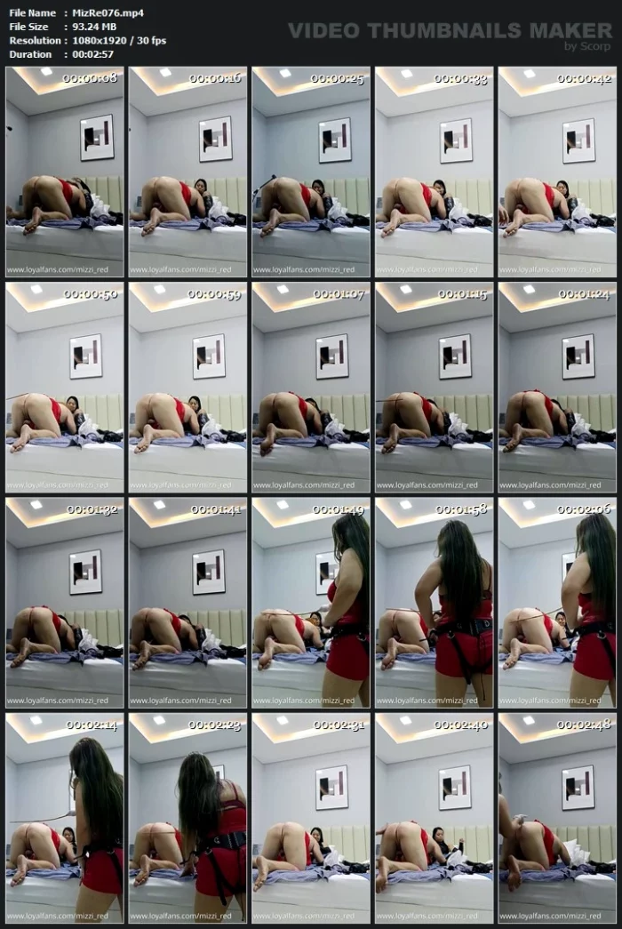 My Sissyboi Sucking An 8 Inches Dildo - MIZZY RED / THE GODDESS RED - MP4