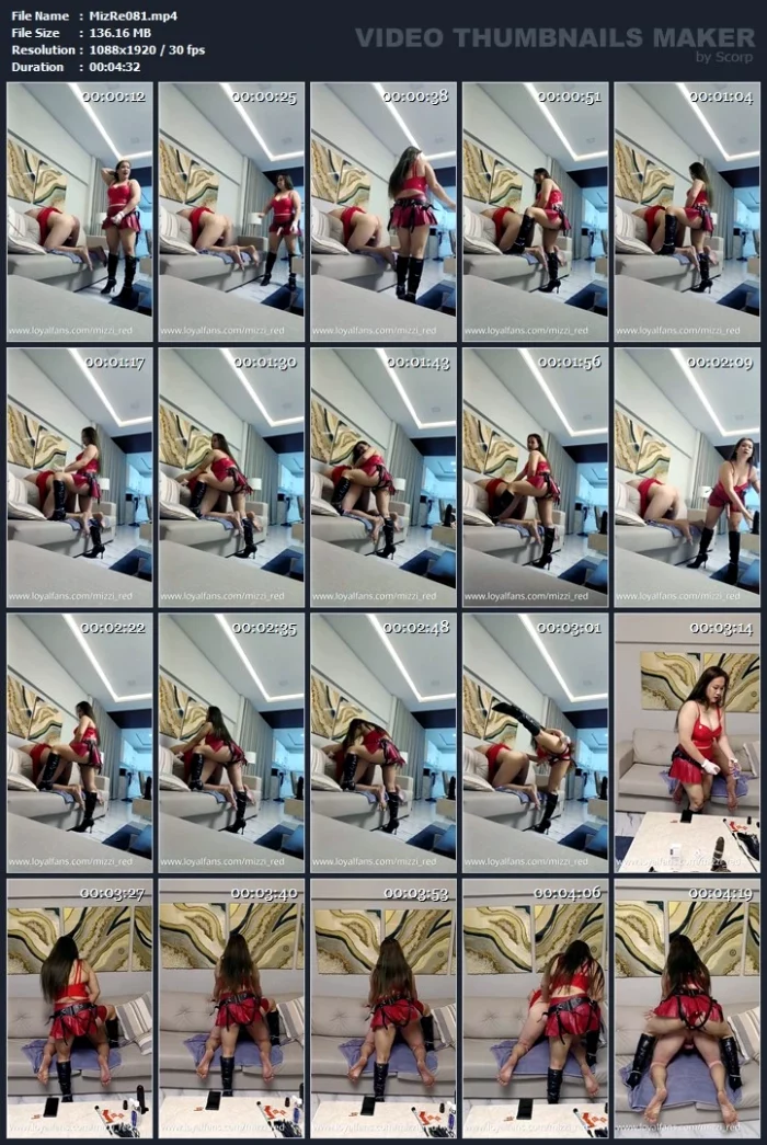 Pegged By Mizzired - MIZZY RED / THE GODDESS RED - MP4
