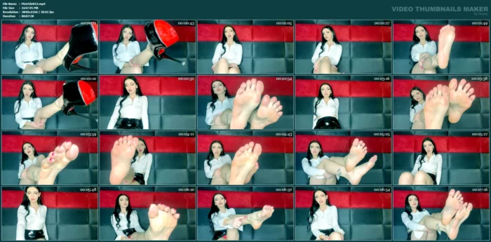 Brunette Goddes Feet Worship POV - MISTRESS GLAMOROUS - MP4