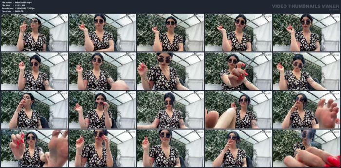 Casual Smoking POV & Dirty Feet - MISTRESS GLAMOROUS - MP4