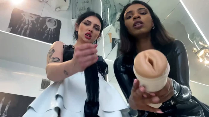 Two Dommes Cock Worship, Loser SPH POV - MISTRESS GLAMOROUS - MP4