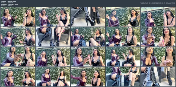 Two Latex Goddes Smoking POV & Ashtray Hum - MISTRESS GLAMOROUS - MP4