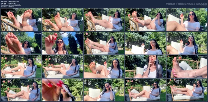 Young Goddess Smoking And Feet POV - MISTRESS GLAMOROUS - MP4