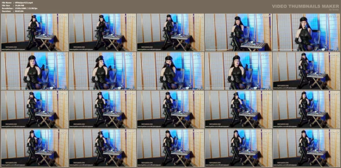 Smoking In Leather Clip - OFFICIAL VINYL QUEEN - MP4