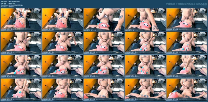 Early Morning Pegging While Gilfriend Hugs Her Stuffy With Huge Cumshot! - PENNY PUPILS - MP4