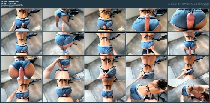 Teasing Him In My Jeans Shorts And Bikini - PURE PLEASURE - MP4