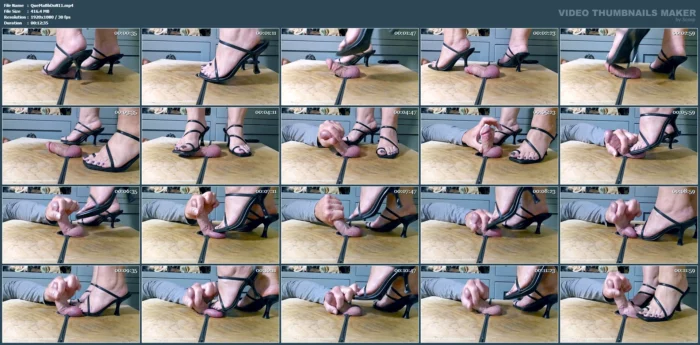 Cum While I Step On Your Balls! - QUEEN MANDY BALLBUSTING DOM / EMPRESS MICHELLE - MP4
