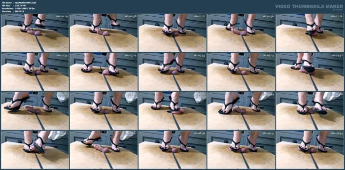 Only Get Hard For My Feet Or Lose Your Cock And Balls! - QUEEN MANDY BALLBUSTING DOM / EMPRESS MICHELLE - MP4