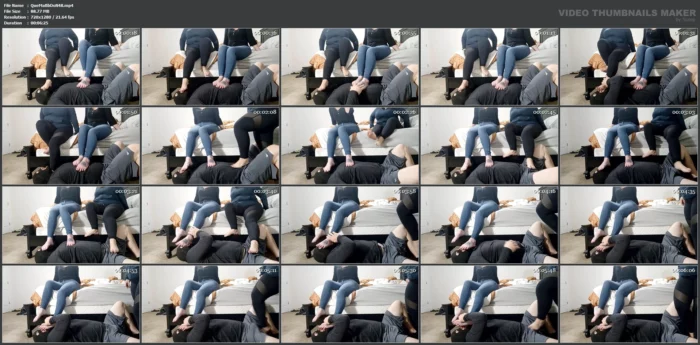Our Feet Stink, Lick Them Clean! - QUEEN MANDY BALLBUSTING DOM / EMPRESS MICHELLE - MP4