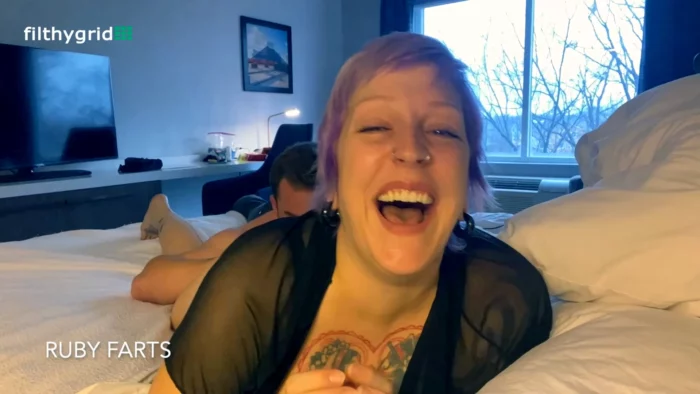 First Time Fart Sub Turned Human Toilet - RUBY FARTS SCAT - MP4