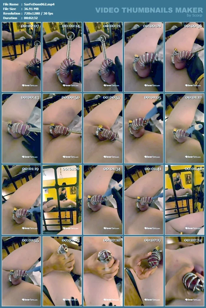 Chastity - Urretral Probe - Anal - SARAFEMDOMINA / DOMINA SARA - MP4