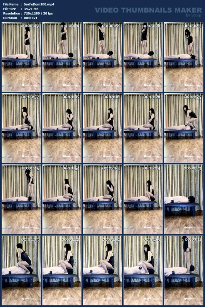 Facesitting - Trampling - SARAFEMDOMINA / DOMINA SARA - MP4