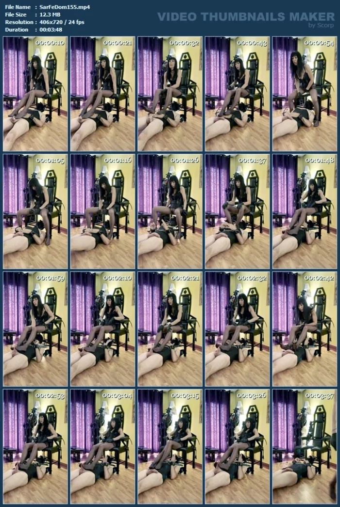 How Nice My Foot Stepping On Your Dick And My Hand Clutching Your Neck - SARAFEMDOMINA / DOMINA SARA - MP4