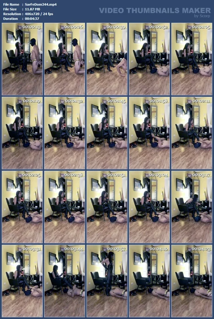 Smoking Fetish And Cleaning Boots With The Tongue - SARAFEMDOMINA / DOMINA SARA - MP4