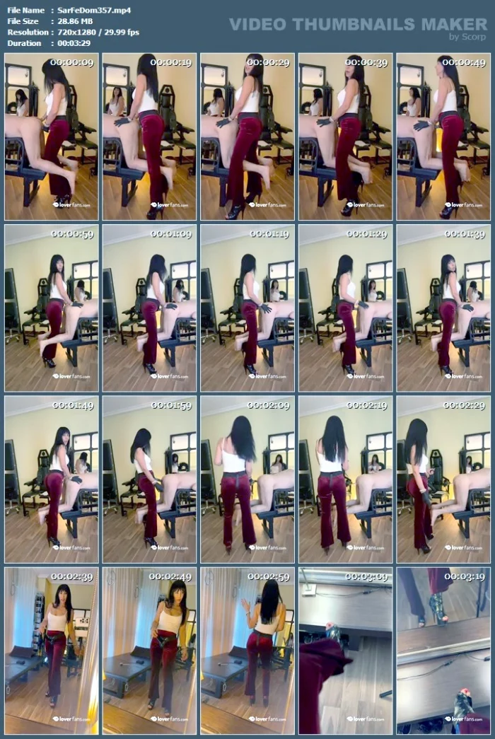 Strapon And Feet - SARAFEMDOMINA / DOMINA SARA - MP4