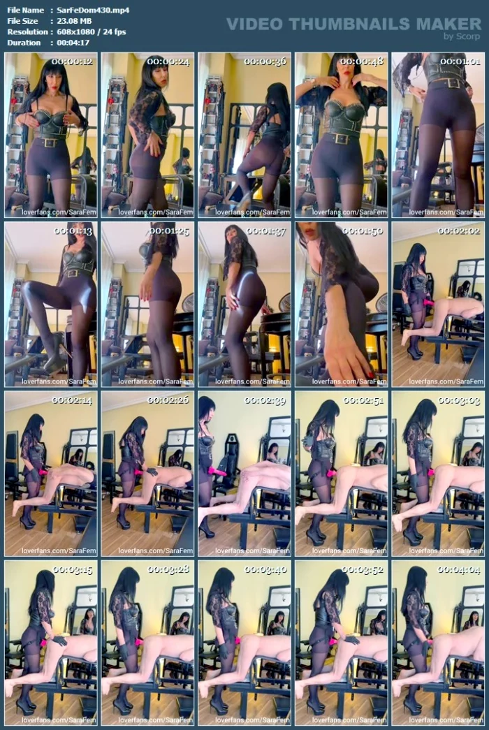 Turn Around And Take It Like The Bitch You Are - SARAFEMDOMINA / DOMINA SARA - MP4