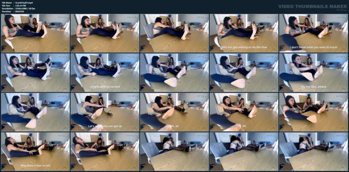 Hot Woman Teaches Innocent Woman How To Have Fun With Her Feet - SCARLETTANDC - MP4