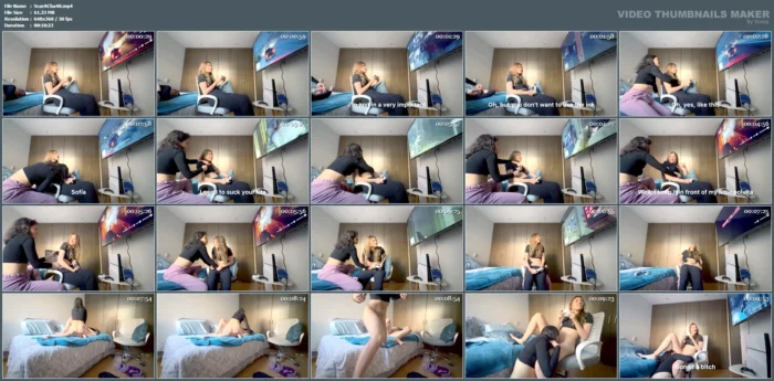 My Best Friend Touches Me And Sucks My Pussy While I Play Video Games - SCARLETTANDC - MP4