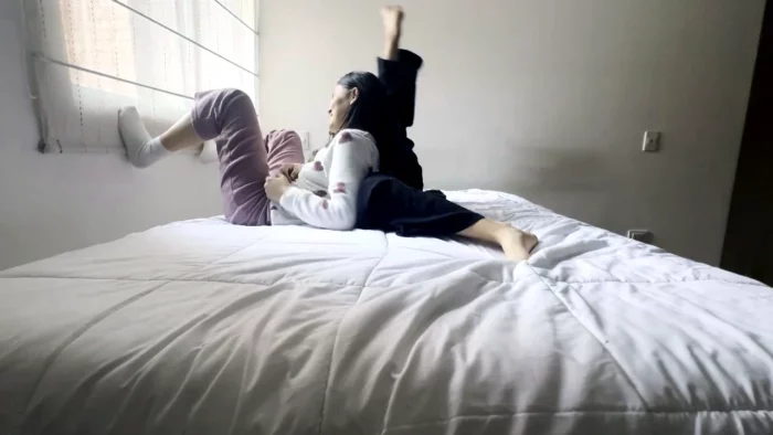 Bouncing Asses, Unexpected Falls, And Plenty Of Punches In Scene: Women's Pajama Wrestling - SCARLETTANDC - MP4