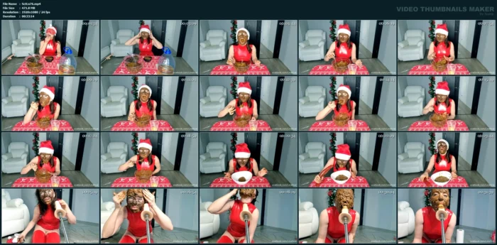 Shitty Santa 2025 With 22 Loads Of Shit Part 1 - SCATLINA - MP4