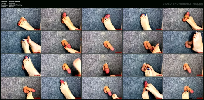 I Took A Close-Up Shot Of Glory Hole - Spanking My Feet On The Cock And Balls Of A Slave - SEXYFEMDOMCBT - MP4