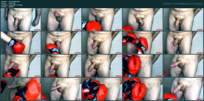 Mistress In Boxing Gloves Dusting Dick And Balls - SEXYFEMDOMCBT - MP4