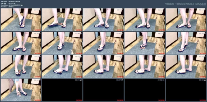 Mistress In Flip Flops Tramples Slave's Tortured Cock - SEXYFEMDOMCBT - MP4