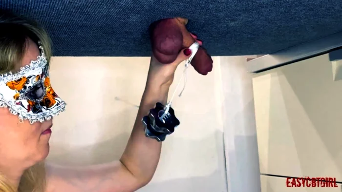 Mistress Plays With The Slave's Dick And Hangs Weights On Him - SEXYFEMDOMCBT - MP4