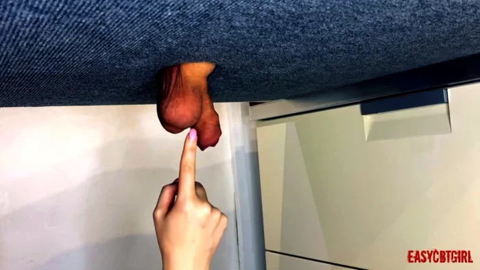 Mistress Points Finger At Balls And Bangs Them With Her Finger - SEXYFEMDOMCBT - MP4