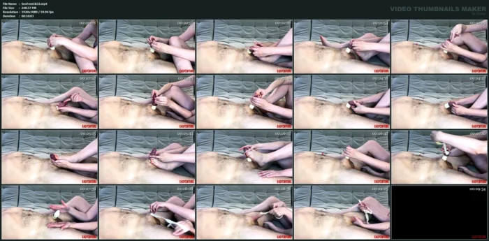 Mistress Sticks Her Toes Under The Foreskin And Plays With Duct Tape - SEXYFEMDOMCBT - MP4