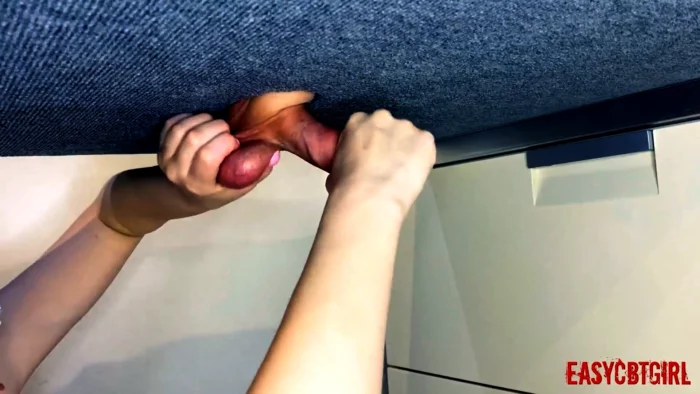 Mistress Twists And Stretches Slave Balls And Dick - SEXYFEMDOMCBT - MP4