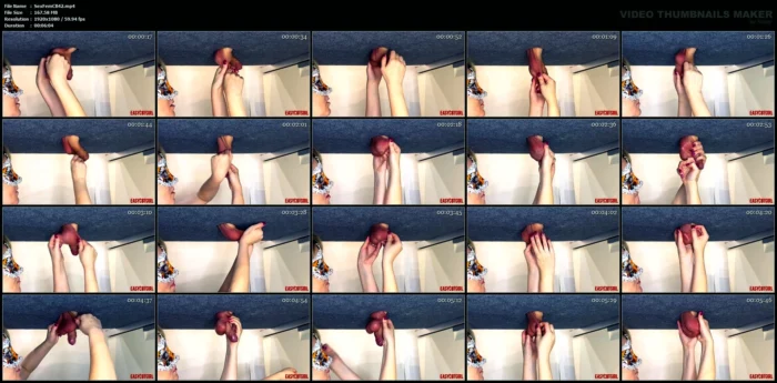 Mistress Very Hard Scrotum Stretching Her Slave - SEXYFEMDOMCBT - MP4