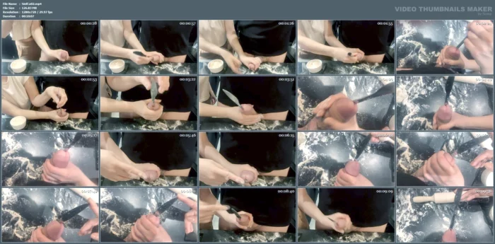 Cooking Dick For Dinner - Kitchen Table Device In The Urethra - SINFULCAT - MP4