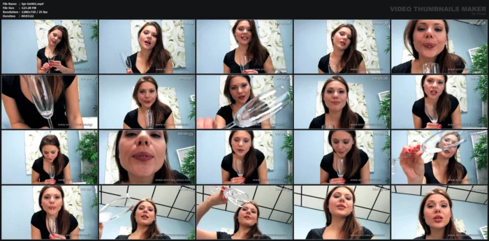 A Champagne Glass Full Of Jana's Spit - SPITTING-GIRLS - MP4