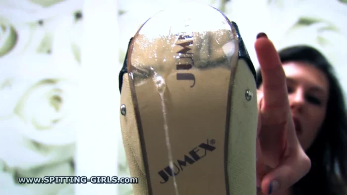 Black Dressed Nicole Z - Lick Spit Off The Floor And Her High Heels - SPITTING-GIRLS - MP4